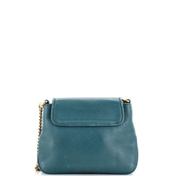 Gucci 1973 Chain Shoulder Bag Leather Small Blue - Picture 3 of 10